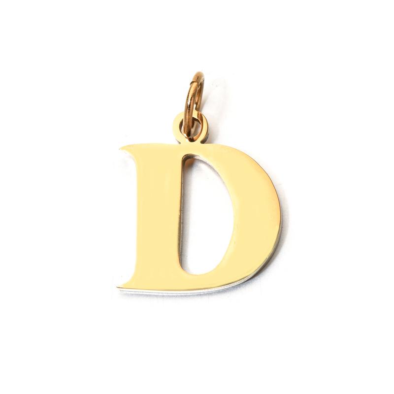 DIY 26-Letter Clavicle Chain Pendant: Personalized Stainless Steel Jewelry with a European and American Design Touch