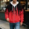 Men's Gradient Hooded Long Sleeve Jacket Casual Fashion Trendy Outerwear