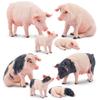 TOYMANY 8-Piece Farm Animal Figure Set, Pig Figures, Parent and Child Figures, Realistic Animal Models, Popular Animal Toys, Birthday Gifts,