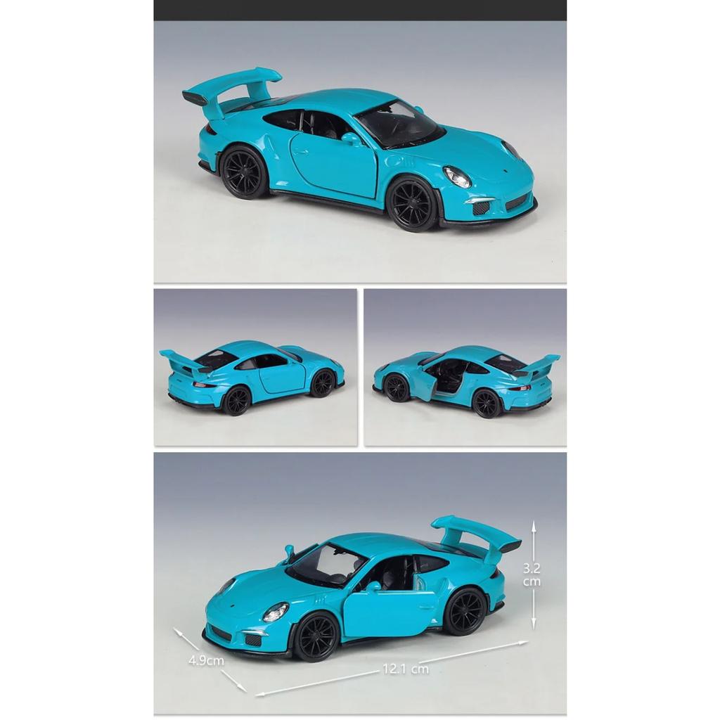 WELLY 1/36 2016 Porsche 911 GT3 RS Alloy Sports Car Model Diecasts Metal Toy Car Vehicles Model Pull Back Simulation Kids Gifts