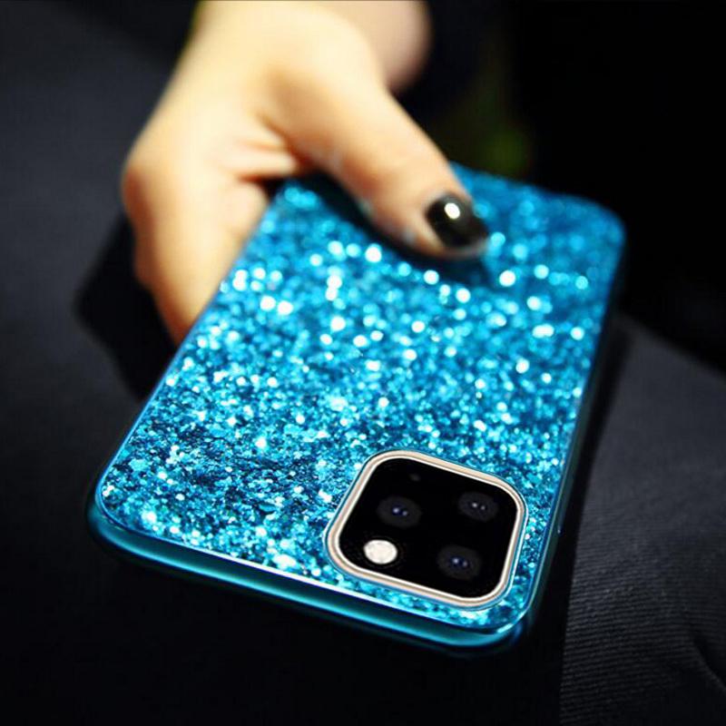 Glitter Rhinestone Phone Case for iPhone 16 15 14 Pro Max 13 12 11 Pro Max 8 XS XR 11 17 Pro Max Soft TPU Protector Diamond