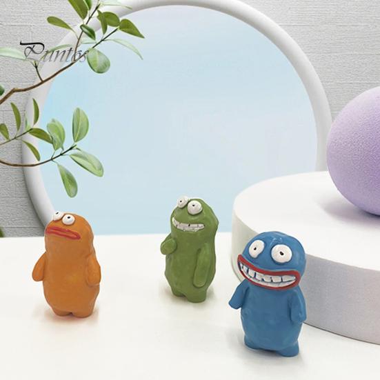 Exaggerated Expression Figurine Cute Ugly Mud Figure Desktop Decoration, Funny Resin Cartoon Hand-painted Statue, Hand-Painted Tabletop Sculpture for