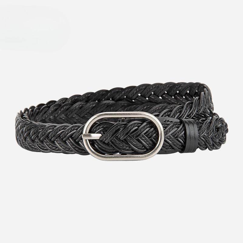 Retro Punch-free Braided Belt for Girls with Jeans Ins Student Decorative Belt for Men and Women