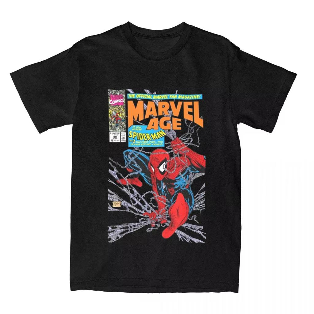 Spider-Man Men Summer T-Shirt Clothing Casual Short Sleeve Y2k Top Cotton T-Shirt Crew Neck Top Printed Comfortable