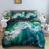 3D Ocean Waves Bedding Set Queen Size Soft Summer Sea Beach Duvet Cover Set Hawaiian Tropical Print Comforter Cover Pillowcases