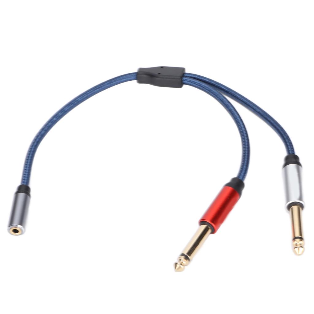 3.5mm Female to Dual 6.35mm Male Audio Cable for Speaker Audio   Power Amplifier Mixing Console