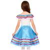 Girls Mexican Dress Set Off Shoulder Ruffled Top Elastic Waistband Lace Ribbon Trim Skirt
