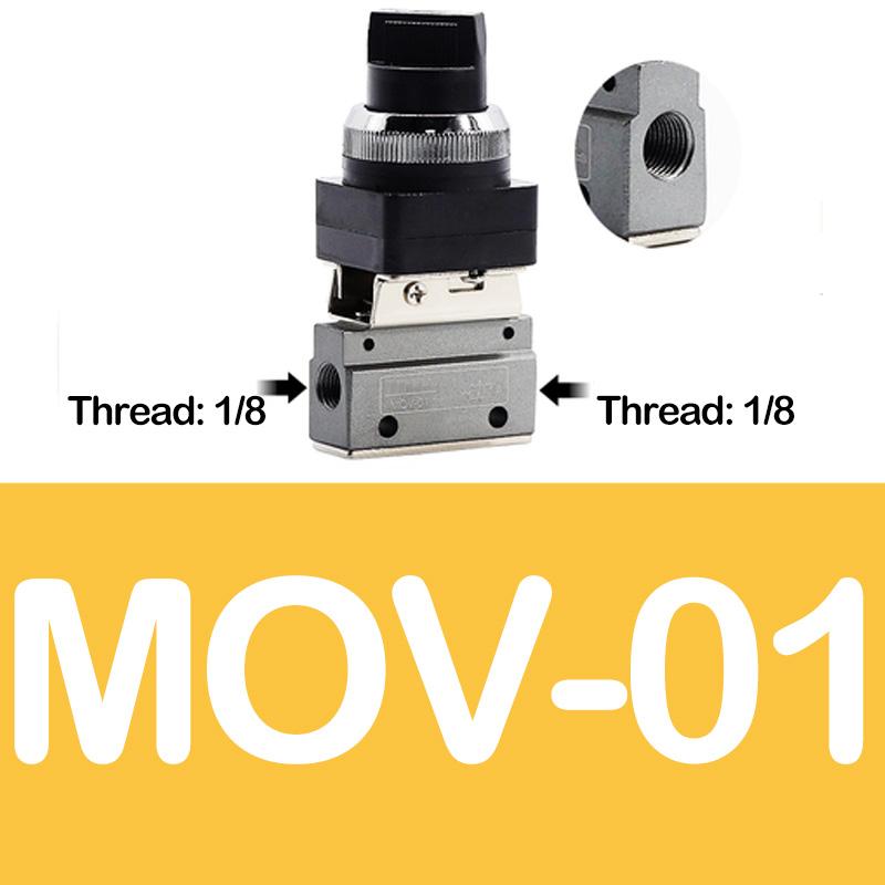 1PCS Push Button Pneumatic Mechanical Valve MOV-01 MOV-02 MOV-03 MOV-03A Manual Valve Air Switch Control Valve Momentary
