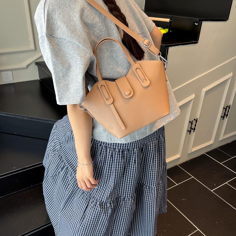 Simple texture lychee pattern portable wing bag autumn new hand bag shoulder messenger bag