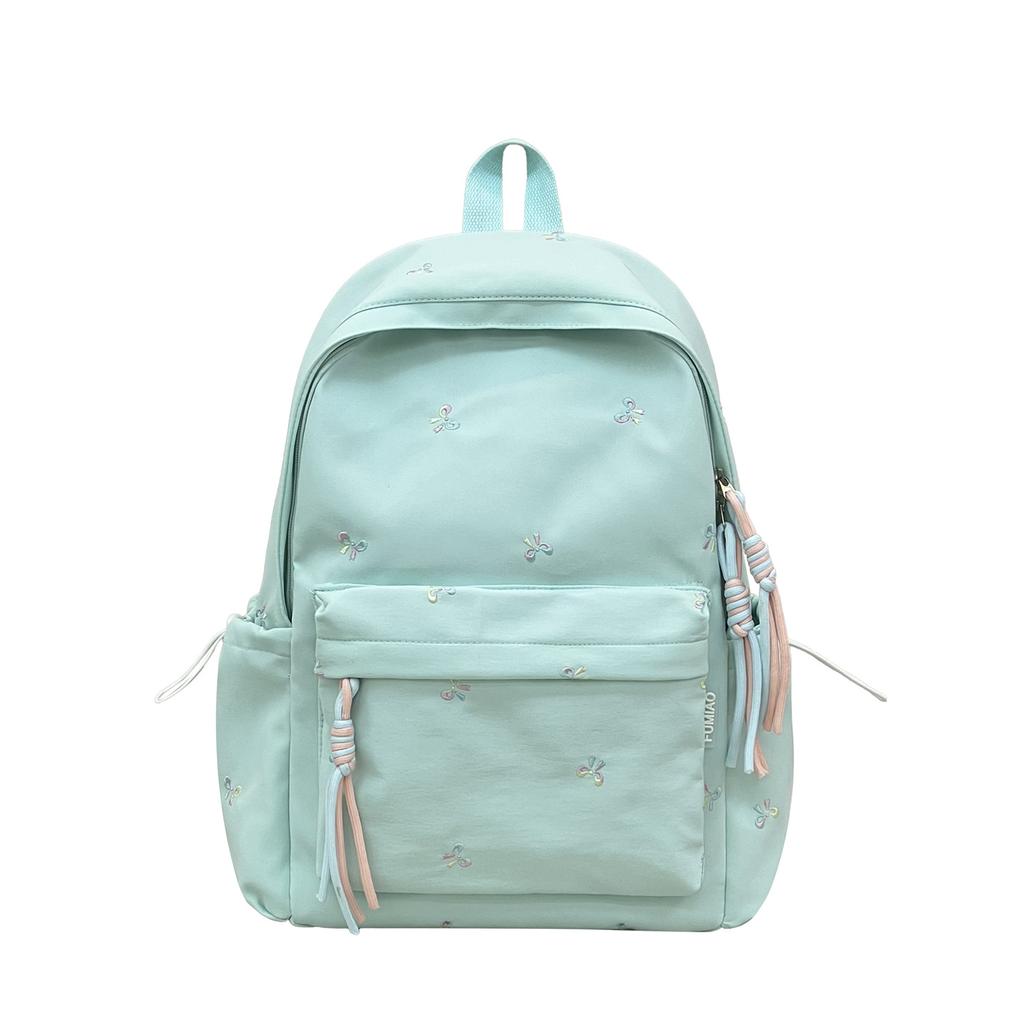Schoolbagins style student schoolbag women's new high-value fresh and sweet candy-colored bow backpack lightweight backpack