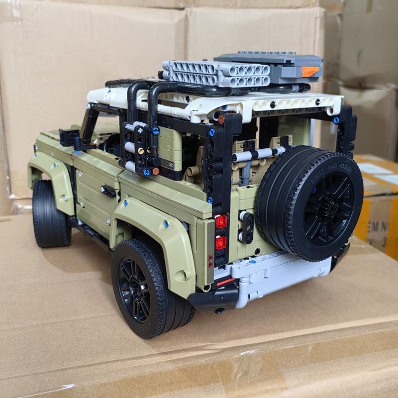 @2573ks Technický Terénní Defender Klasický Model Auta 42110 Sada Model Vozidla Hračky Kostky pro Kluuky Dárky pro Dospělé