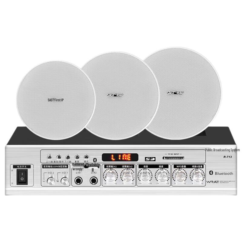 

SAST 8-Inch Active Ceiling Speaker with Bluetooth & WiFi CN plug (adapter included)