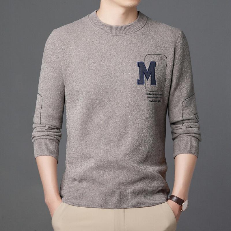 Winter Plus Samt Verdickt Samt herren Pullover Rundhals Pullover Gewebt herren Unterhemd Hemd Wolle Wolle