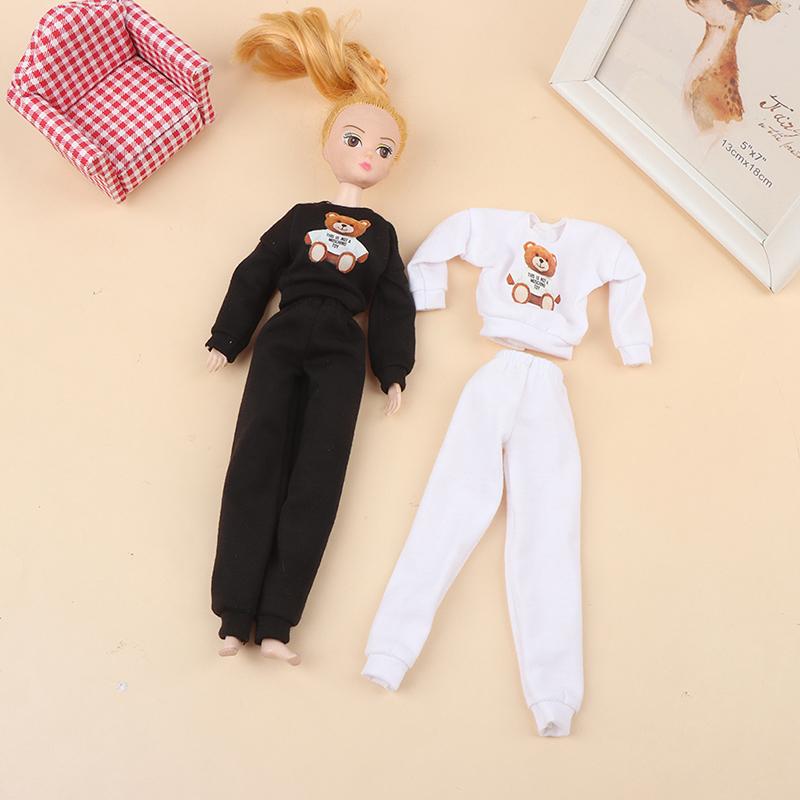 

Свободный спортивный костюм Doll Princess из полиэстера и хлопка с принтом медведя