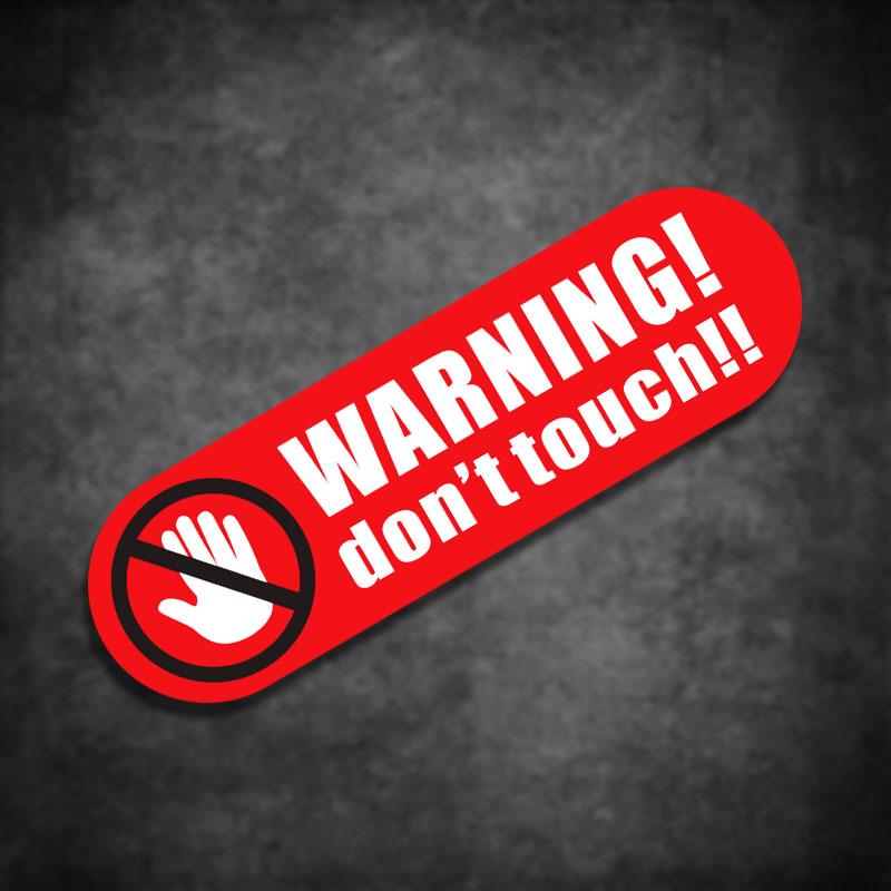 

1 шт. Предупреждающая табличка «Не трогать» Автомобильные наклейки Автомобильное окно Кузов Бампер Украшение Накладка Царапины Виниловые наклейки Автомобильные аксессуары 6x1.8CM
