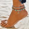 Tree of Life Anklets For Women Turtle Shell Starfish Elephant Ankle Bracelet Multilayer Chain On Leg Foot Boho Summer Jewelry