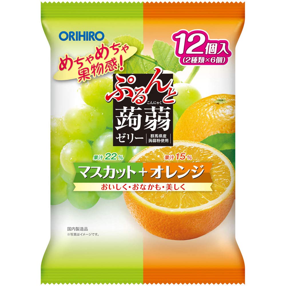 

Orihiro Purunto Konnyaku Jelly Muscat Orange 20g x 12 pieces x 12 bags +