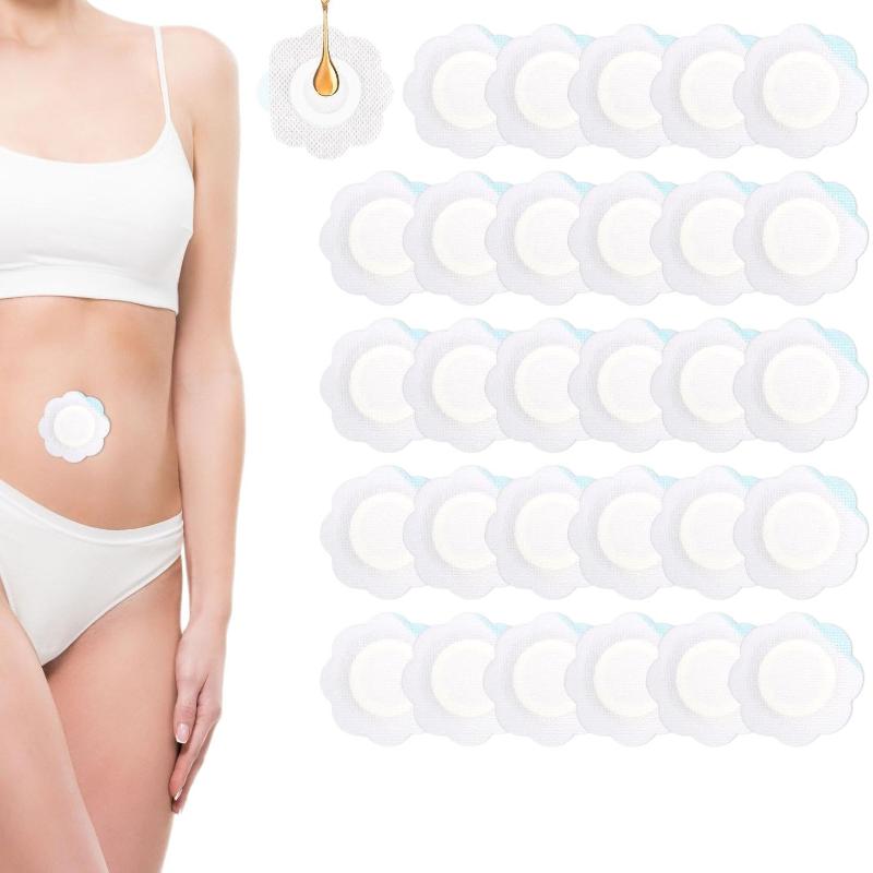 50Pcs/Set Replacement Disposable Castor Oil Pack Self-Adhesive Adhesive Navel Stickers Seepage Resistant Belly Button Protectors