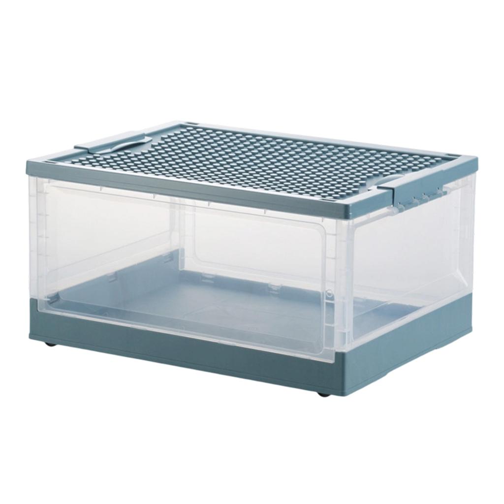 Toys Storage Organizer Box, Toy Box With Building Plate Lid And Removable Tray, Building Block Storage, Stackable Plastic Organizer Bins