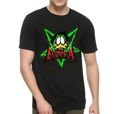 Herren Damen Größen Retro Count Duckula Cartoon Grafik T-Shirts Baumwolle Tee Rundhals Klassiker Ret