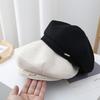 Korean Hat Women's Fashionable Autumn and Winter Woolen Beret with Face Small Big Head Beret Hat  Versatile Retro Painter Hat