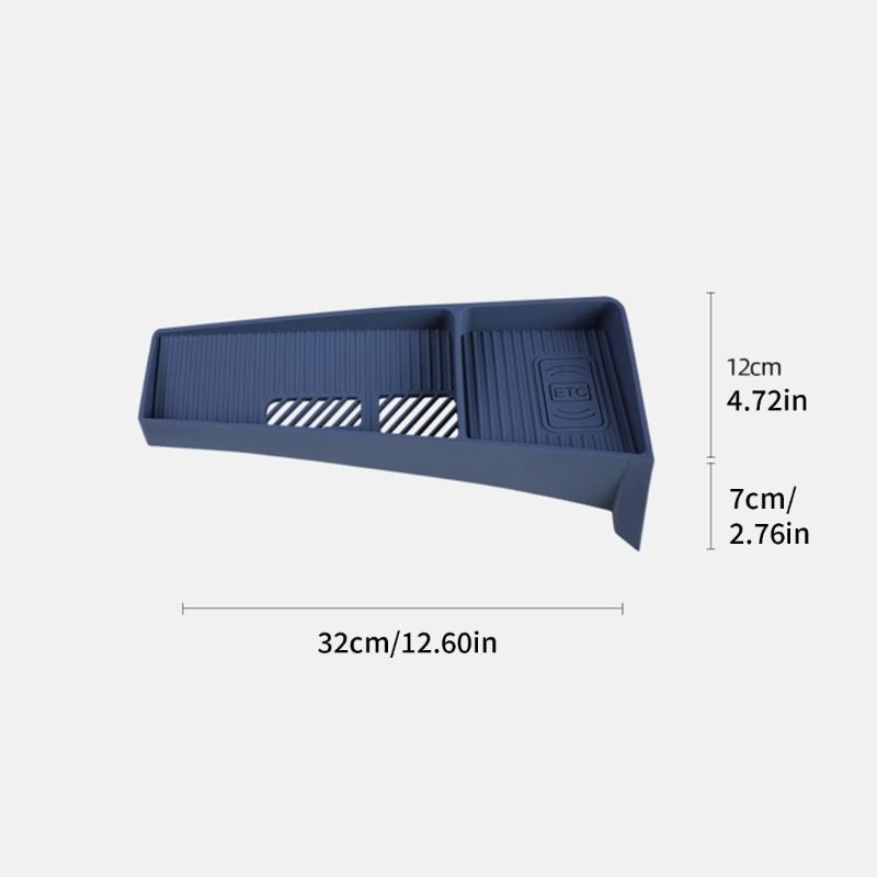 Universal Flexible Silicone Storage Organizers Tray Nonslip Shockproof Design Food Grade Materials Interior Accessories
