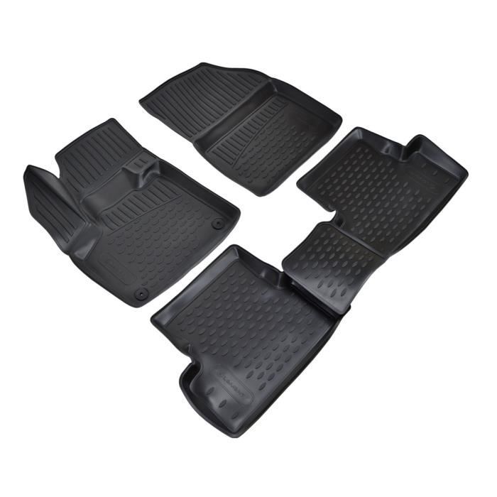 Exclusive 3D Rubber Floor Mats - J&J AUTOMOTIVE - Peugeot 3008/5008 - Black - Custom Made - Non-Slip