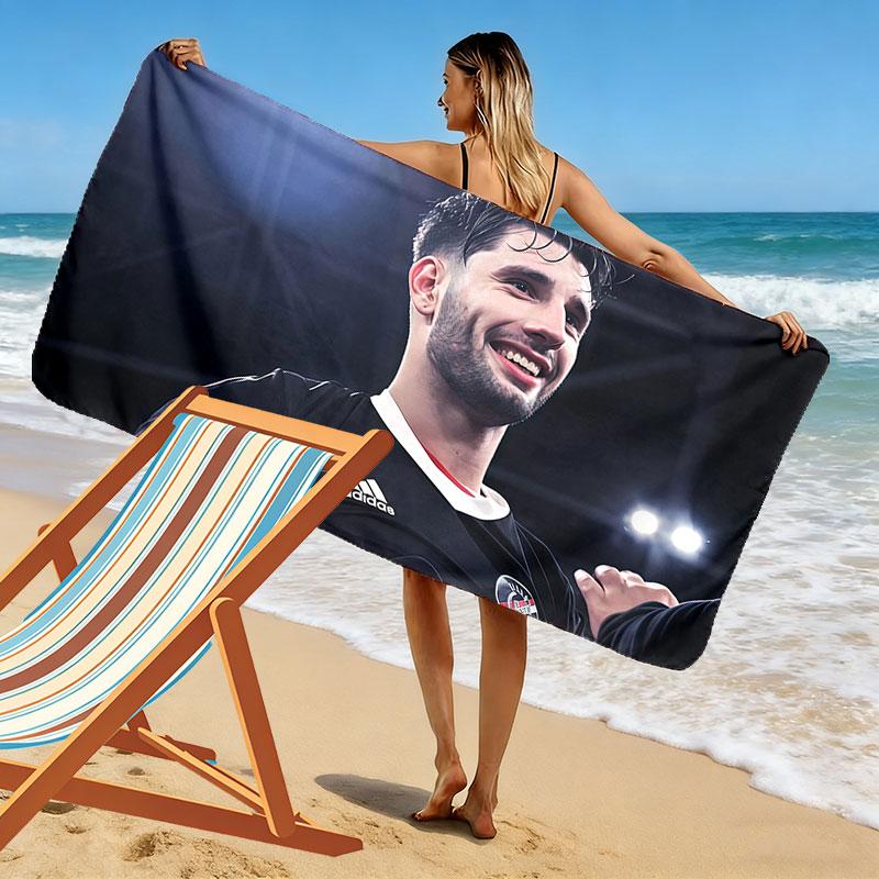 Szoboszlai Print Beach Towel, Large Soft Quick Dry Towel for Beach Camping Swimming