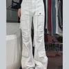 2023 Women's Retro American-Style Flared Pocket Pants for Spring & Autumn