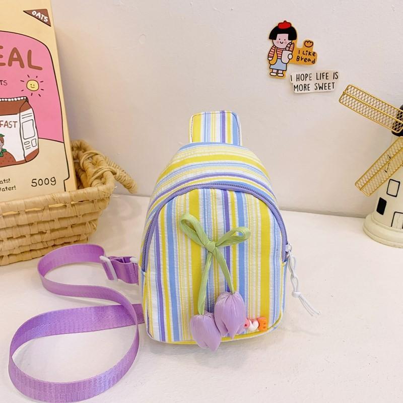 

Функциональная и милая детская сумка-слинг для школы и повседневных прогулок, разработанная для комфорта Purple Tulip