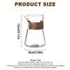 17oz/500ml Glass Coffee Pot Carafe with Wood Heat-Resistant Layer, High Borosilicate Espresso Shot Glass Mug , Coffee Accesories