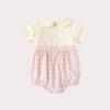 Baby Wrap Fart Clothes Summer Style Baby Girl Sweet Pink One-piece Ha-yi Doll Collar Baby Thin One-year-old Crawling Clothes