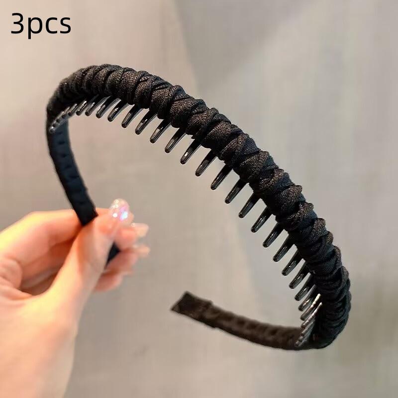 

3 шт. Конфетные цвета Оберточная ткань Зубы Повязки для волос для девочек Сладкое украшение для волос Нескользящая повязка на голову Резинка для волос Модные аксессуары для волос