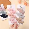 6Pcs/Set Mini Hair Clips for Girls Elegant Heart Designs Cute Headwear Lovely Kids Hair Accessories Outdoor Wear