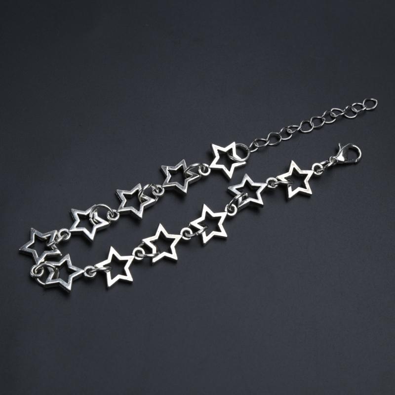 Star Chain Y2k Cool Girl Alloy Material Hollow Five-pointed Star Stacked Bracelet Couple Ins Niche Pentagram Bracelet