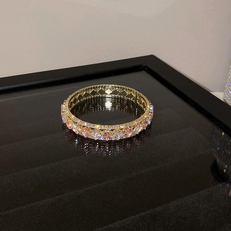 Zirkonový mikro-intarzovaný lehký luxusní retro náramek: Všestranný špičkový dámský náramek