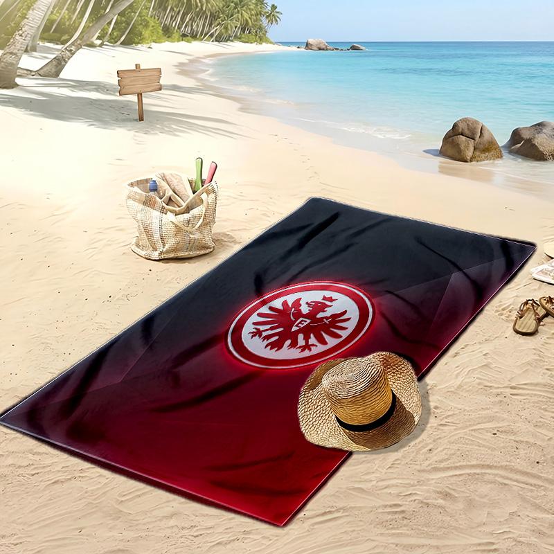 Asciugamano da Spiaggia con Stampa del Club di Calcio Eintracht Frankfurt, Asciugamano Grande Morbido Asciugatura Rapida per Spiaggia Campeggio Nuoto