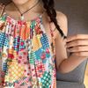 Women's Summer Floral Lace Strappy Pleated Dress - Sweet, Spicy, Loose-Fit Mid-Length Beach Style