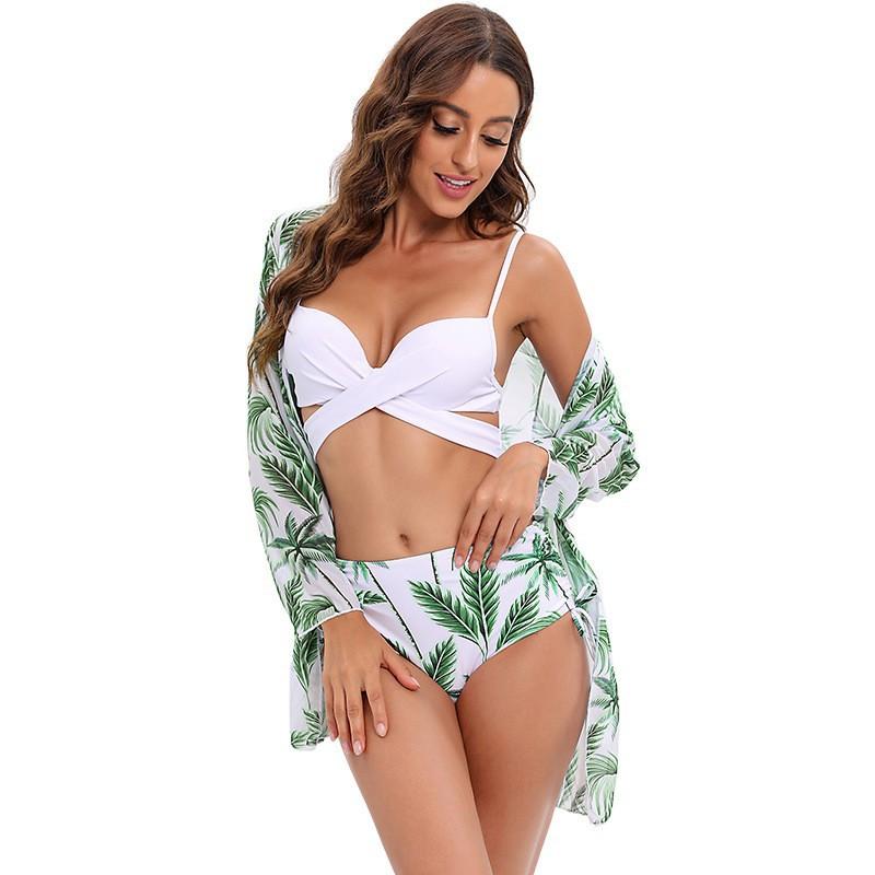 Bikini split suspender three-piece swimsuit women's bikini