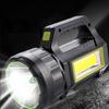 Solar Flashlight Rechargeable Outdoor Waterproof Spotlights LED Work Light Searchlight Light for Camping Emergencies