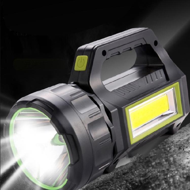 Solar Flashlight Rechargeable Outdoor Waterproof Spotlights LED Work Light Searchlight Light for Camping Emergencies