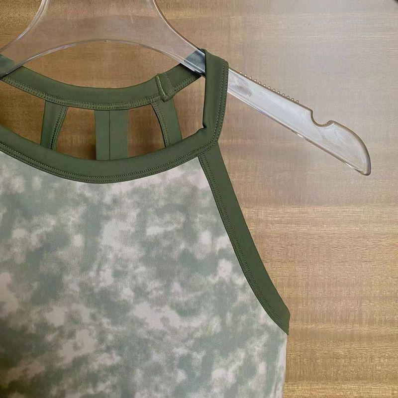 With Chest Pad Export Tie-Dye Hollow-out Beauty Back Yoga Clothes Vest-Style Running Shockproof Sports Intimates Gym Top