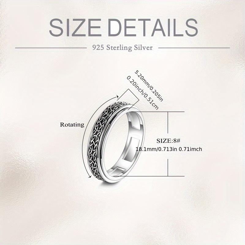 Celtic Ring for Men and Women, Silver Celtic Vintage Rotating Ring, Viking Thumb Ring, Jewelry Ring