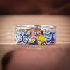 New CopperRings for Women Creative Oil Dropping Handmade Enamel Craft Ring CopperColor Women's Party Jewelry Epoxy Craft