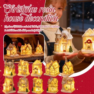 Weihnachtsdorf LED Beleuchtete Dorfhäuser, Weihnachtsdorf Sammlung Zimmerdeko Sammlergebäude