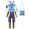 Kids Girls Anime Cartoon POP Singer Super Star Printed Jumpsuit Bag Set Halloween Cosplay Costumes