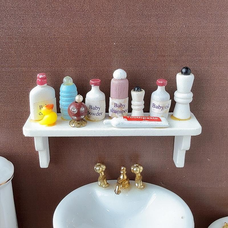 

1 шт. 1/12 Ляльковий будиночок Імітація Міні Поличка для туалетного приладдя Модель Мініатюрні предмети Аксесуар для лялькового будиночка Поличка для парфумів Прикраси Іграшки