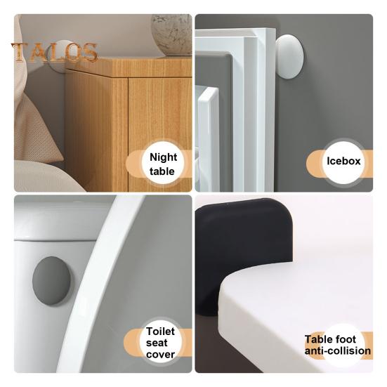 5Pcs Silicone Door Stopper Wall Protector Self-Adhesive Door Knob Wall Guard Shield Anti-collision Round Door Bumper Silencer Pad Buffer Sticker