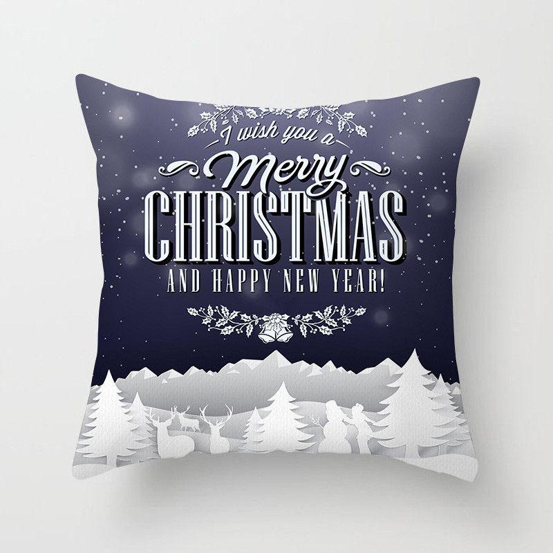 Luxurious Peach Skin Velvet Christmas Cushion Cover With Invisible Zipper Design