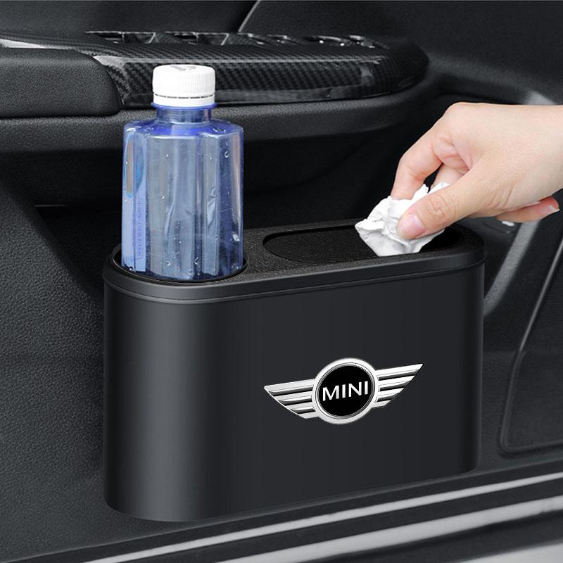 Mülleimer Autoemblem Müllbox Behälter Aufbewahrung Autozubehör Für BMW Mini Cooper F54 F55 F56 R56 R60 SONE Roadster Clubman Coupé
